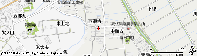 愛知県田原市馬伏町西瀬古周辺の地図