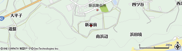 愛知県田原市六連町（新谷前）周辺の地図
