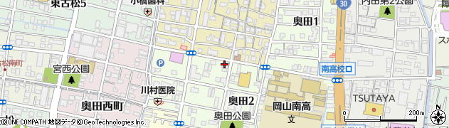 釜寅　岡山奥田店周辺の地図