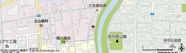 岡山県岡山市北区久米424周辺の地図