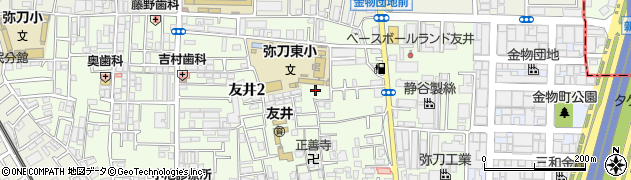 東大阪市立幼稚園弥刀東幼稚園周辺の地図