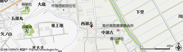 愛知県田原市馬伏町西瀬古305周辺の地図
