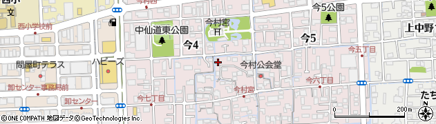 岡山県岡山市北区今4丁目4-17周辺の地図