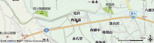 愛知県田原市六連町（西海道）周辺の地図