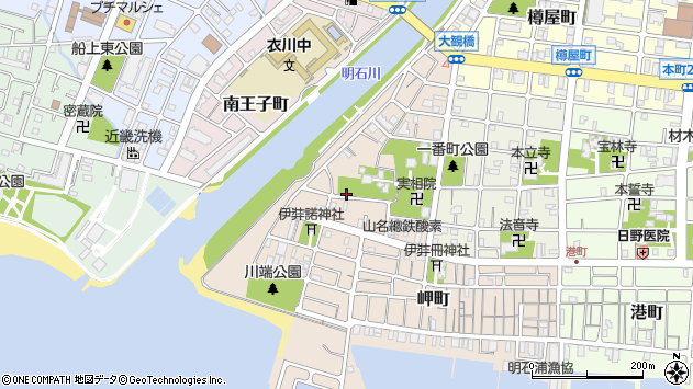 〒673-0897 兵庫県明石市大観町の地図