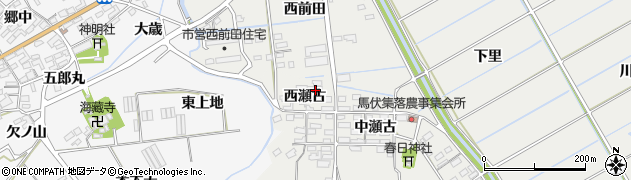 愛知県田原市馬伏町西瀬古287周辺の地図