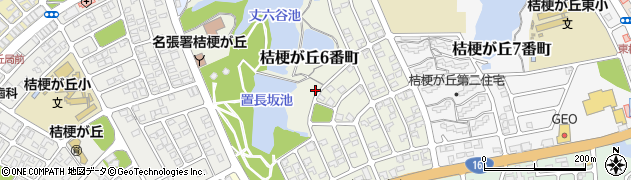 三重県名張市桔梗が丘６番町周辺の地図