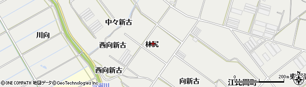 愛知県田原市江比間町（林尻）周辺の地図