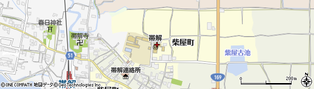 奈良市立　帯解こども園周辺の地図