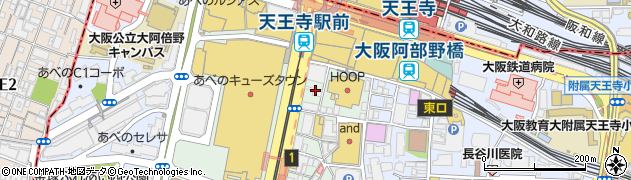 カラオケ ビッグエコー 天王寺あべの駅前店周辺の地図