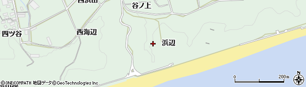 愛知県田原市六連町（浜辺）周辺の地図