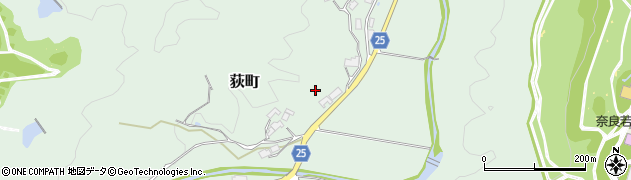 奈良県奈良市荻町周辺の地図