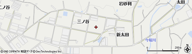 愛知県田原市江比間町（三ノ谷）周辺の地図
