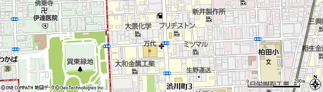 大阪府東大阪市渋川町周辺の地図