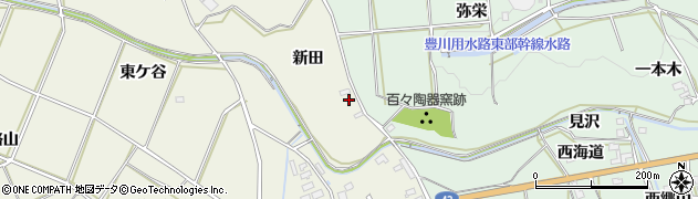 愛知県田原市東神戸町（新田）周辺の地図