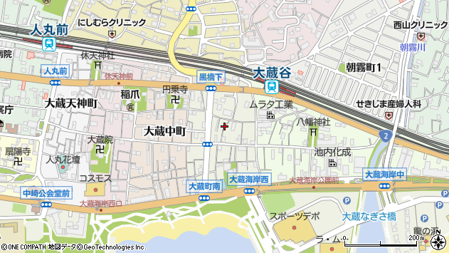 〒673-0872 兵庫県明石市大蔵町の地図