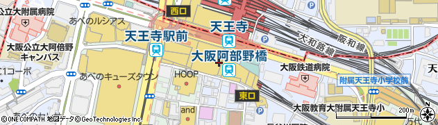 大阪府大阪市阿倍野区周辺の地図