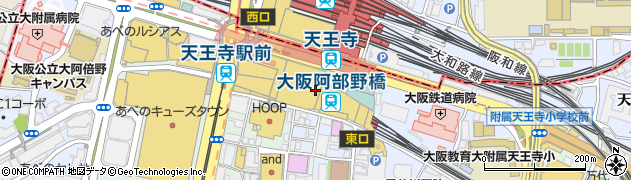 大阪阿部野橋駅周辺の地図