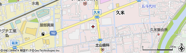 岡山県岡山市北区久米160周辺の地図