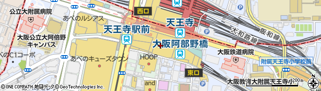美々卯阿倍野近鉄店周辺の地図