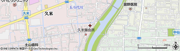 岡山県岡山市北区久米132周辺の地図