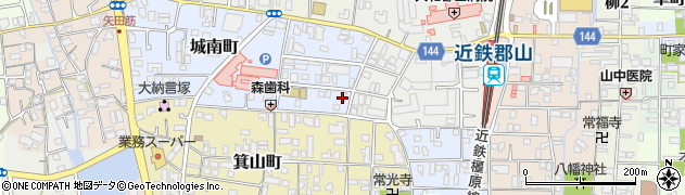 奈良近鉄タクシー株式会社　大和郡山営業所（大和郡山市）周辺の地図