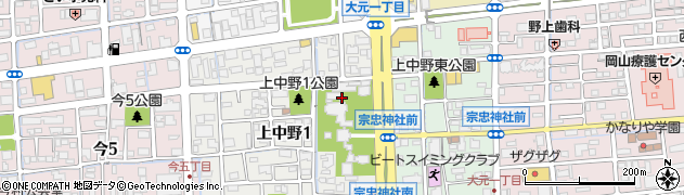 大元宗忠神社周辺の地図