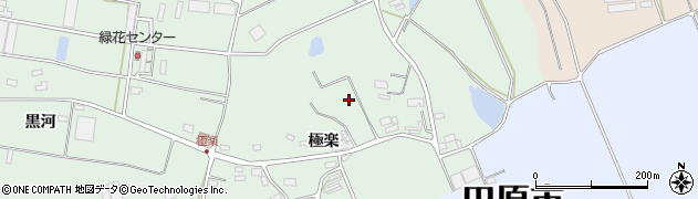 愛知県田原市大久保町（極楽）周辺の地図