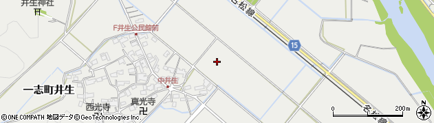 三重県津市一志町井生周辺の地図
