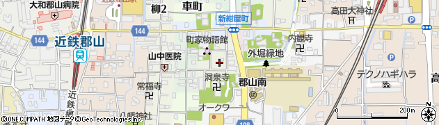 奈良県大和郡山市洞泉寺町周辺の地図