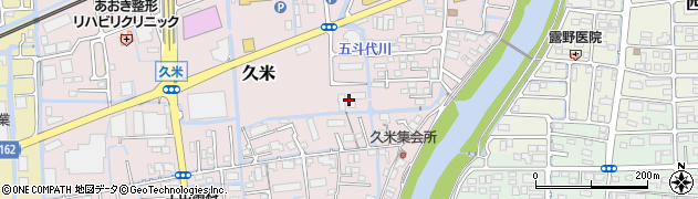 岡山県岡山市北区久米周辺の地図