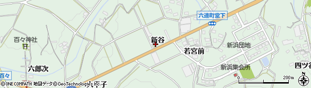 愛知県田原市六連町新谷周辺の地図