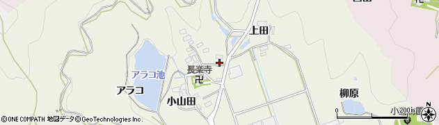 愛知県田原市芦町（上田）周辺の地図