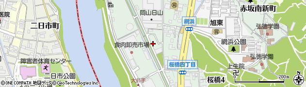 岡山県岡山市中区桜橋周辺の地図