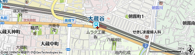 大蔵谷駅前周辺の地図