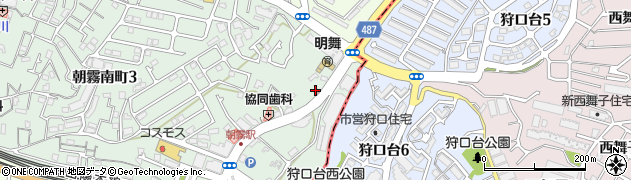 明石朝霧駅前郵便局周辺の地図