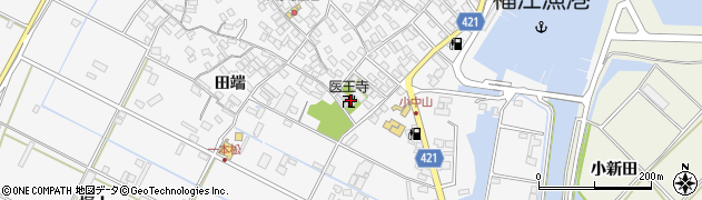 愛知県田原市小中山町南郷38周辺の地図