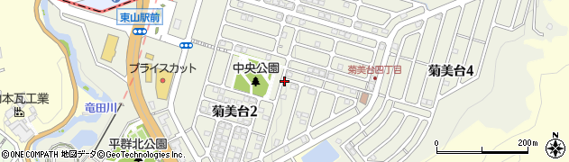 奈良県生駒郡平群町菊美台周辺の地図