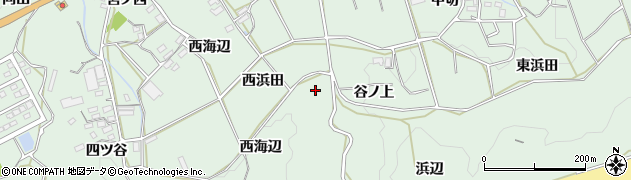 愛知県田原市六連町西谷ノ上周辺の地図