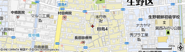 大阪府大阪市生野区田島周辺の地図