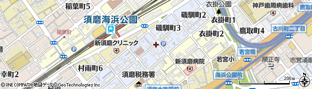 兵庫県神戸市須磨区磯馴町周辺の地図