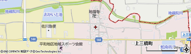 奈良県大和郡山市上三橋町250周辺の地図