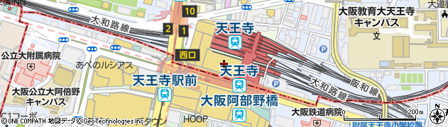 和匠肉料理 松屋 天王寺ミオ店周辺の地図