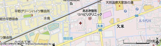 岡山県岡山市北区久米180周辺の地図