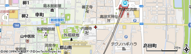 奈良県大和郡山市高田口町周辺の地図