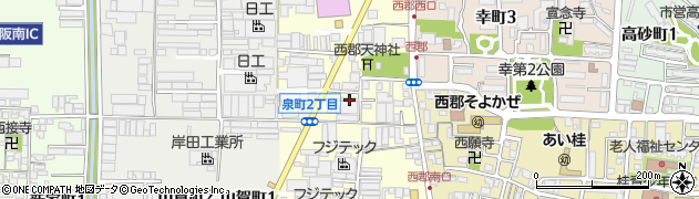 大阪府八尾市泉町周辺の地図