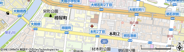 兵庫県明石市樽屋町2周辺の地図