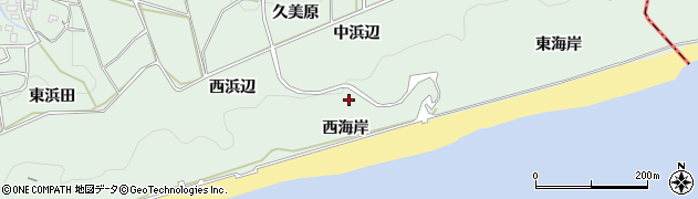愛知県田原市六連町（西海岸）周辺の地図