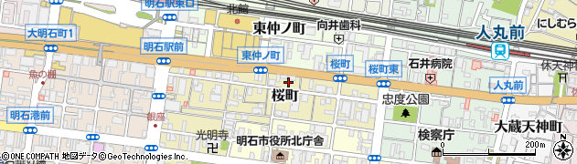 四国郷土活性化 藁家88 明石駅前店周辺の地図