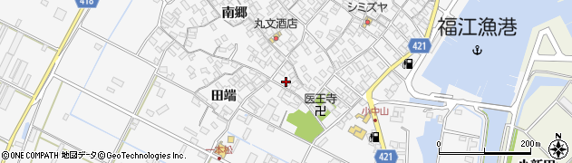 愛知県田原市小中山町南郷53周辺の地図